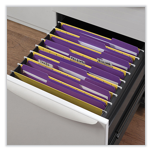 Universal Reinforced Top-Tab File Folders, 1/3-Cut Tabs: Assorted, Letter Size, 1" Expansion, Violet, 100/Box (UNV16165)