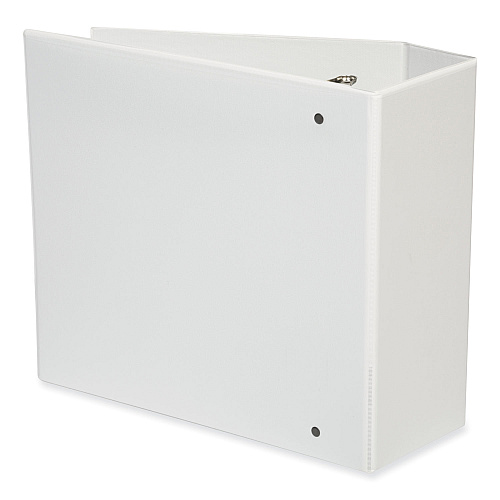 Universal Slant D-Ring View Binder, 3 Rings, 4" Capacity, 11 x 8.5, White (UNV20994)