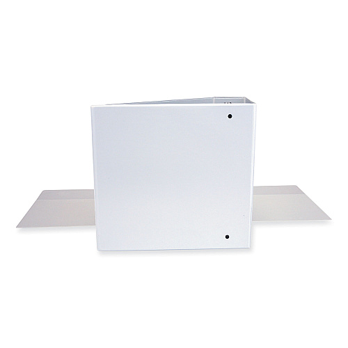 Universal Slant D-Ring View Binder, 3 Rings, 4" Capacity, 11 x 8.5, White (UNV20994)