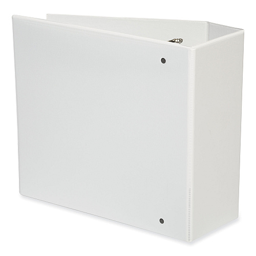 Universal Slant D-Ring View Binder, 3 Rings, 5" Capacity, 11 x 8.5, White (UNV20997)