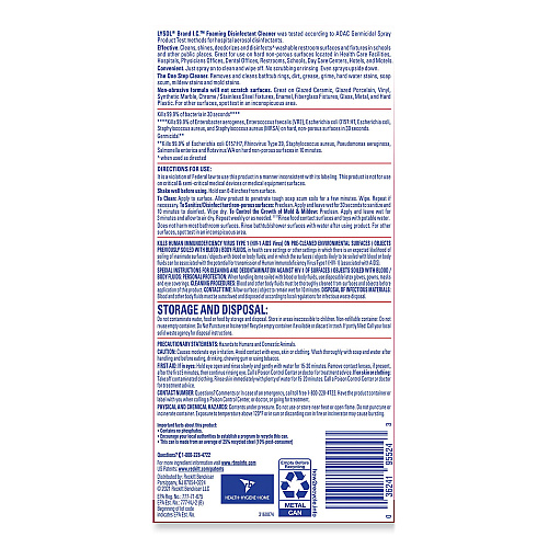 Lysol Foaming Disinfectant Cleaner, 24 oz Aerosol Spray, 12/Carton (95524CT)