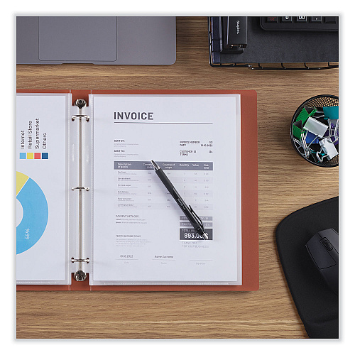 Universal Side-Load Poly Sheet Protectors, Heavy Gauge, Letter Size, Clear, 25/Pack (UNV21136)