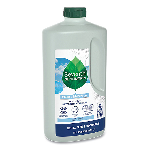 Seventh Generation Natural Dishwashing Liquid, Free and Clear, 50 oz Bottle, 3/Carton (22724CT)