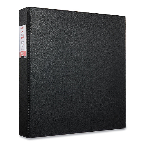 Universal Deluxe Non-View D-Ring Binder with Label Holder, 3 Rings, 1.5" Capacity, 11 x 8.5, Black (UNV20771)