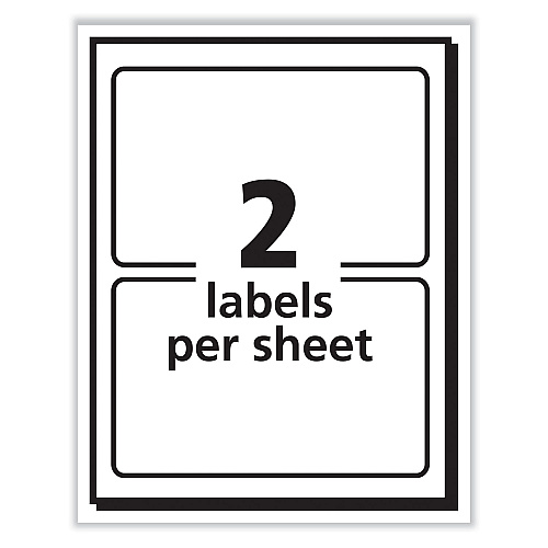 Avery Printable Self-Adhesive Name Badges, 2 1/3 x 3 3/8, Red "Hello", 100/Pack (5140)