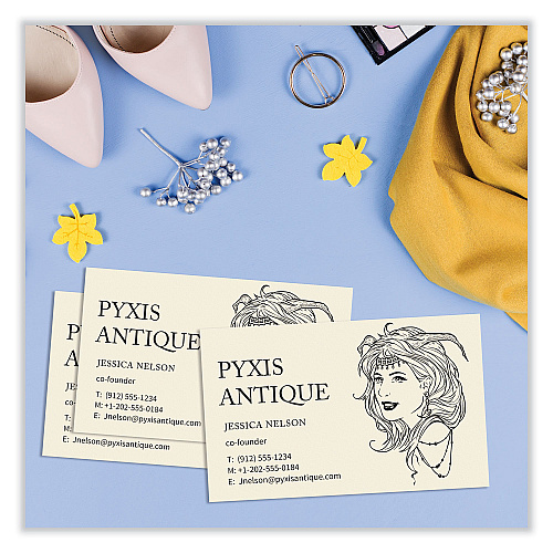 Avery Printable Microperforated Business Cards w/Sure Feed Technology, Laser, 2 x 3.5, Ivory, 250 Cards, 10/Sheet, 25 Sheets/Pack (5376)