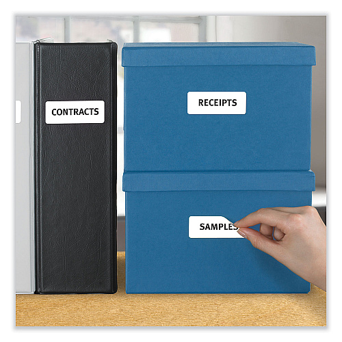 Avery Removable Multi-Use Labels, Inkjet/Laser Printers, 1 x 2.63, White, 30/Sheet, 25 Sheets/Pack (6460)