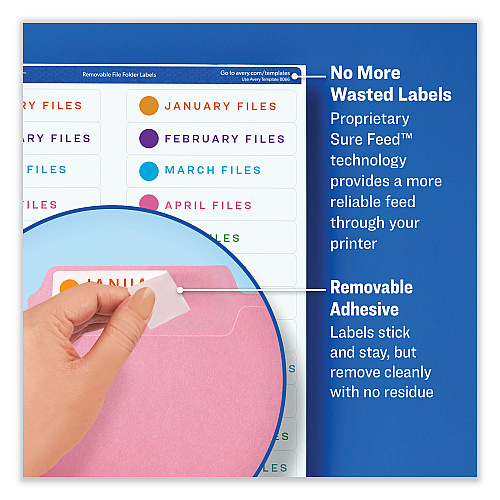 Avery Removable Multi-Use Labels, Inkjet/Laser Printers, 3.33 x 4, White, 6/Sheet, 25 Sheets/Pack (6464)