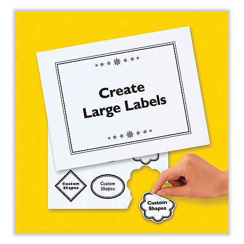 Avery Removable Multi-Use Labels, Inkjet/Laser Printers, 8.5 x 11, White, 25/Pack (6465)