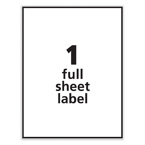 Avery Removable Multi-Use Labels, Inkjet/Laser Printers, 8.5 x 11, White, 25/Pack (6465)
