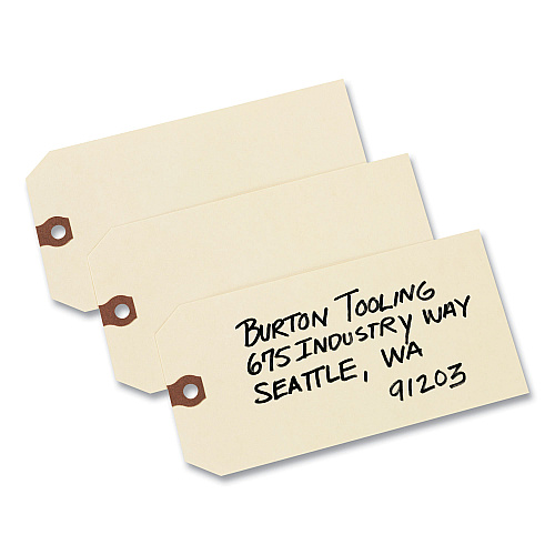 Avery Unstrung Shipping Tags, 11.5 pt Stock, 2.75 x 1.38, Manila, 1,000/Box (12301)