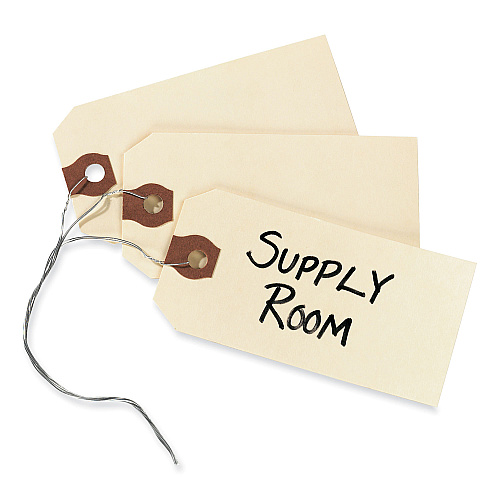 Avery Double Wired Shipping Tags, 11.5 pt Stock, 3.25 x 1.63, Manila, 1,000/Box (12602)