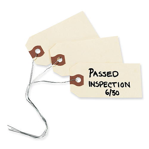 Avery Double Wired Shipping Tags, 11.5 pt Stock, 6.25 x 3.13, Manila, 1,000/Box (12608)