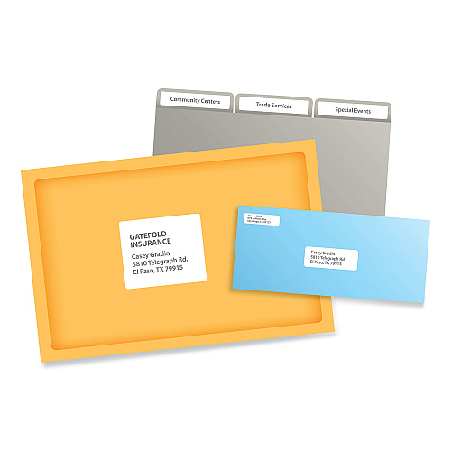 PRES-a-ply Labels, Laser Printers, 1 x 4, White, 20/Sheet, 100 Sheets/Box (30601)