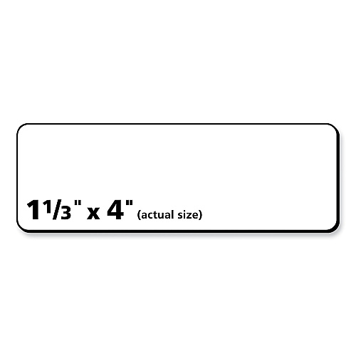 PRES-a-ply Labels, Laser Printers, 1.33 x 4, White, 14/Sheet, 100 Sheets/Box (30602)