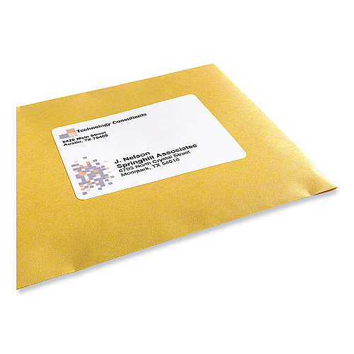 PRES-a-ply Labels, Laser Printers, 3.33 x 4, White, 6/Sheet, 100 Sheets/Box (30604)