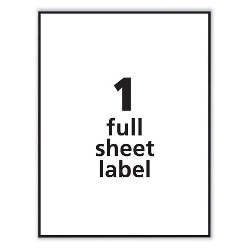 PRES-a-ply Labels, Laser Printers, 8.5 x 11, White, 100/Box (30605)