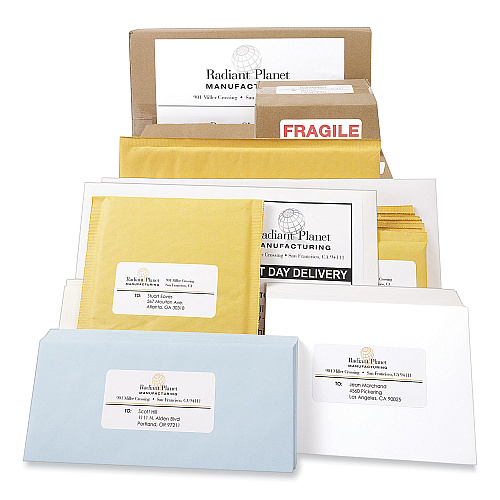 PRES-a-ply Labels, Laser Printers, 8.5 x 11, White, 100/Box (30605)