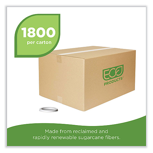 Eco-Products Sugarcane Portion Cup Lids, Fits 2 oz Portion Cup, 2,500/Carton (EPSPCLID2)