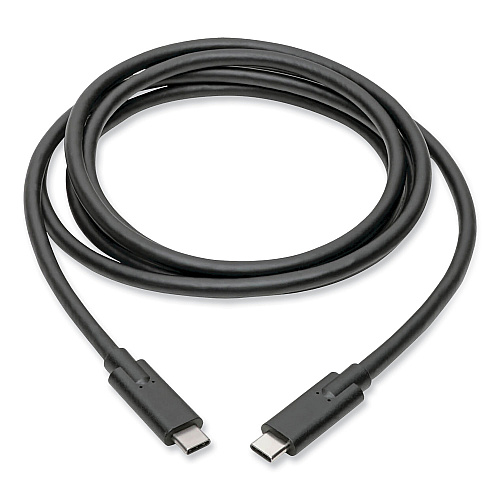 Tripp Lite USB 3.1 Gen 1 (5 Gbps) Cable, USB Type-C (USB-C) to USB Type-C (M/M), 5 A, 6 ft, Black (U4200065A)