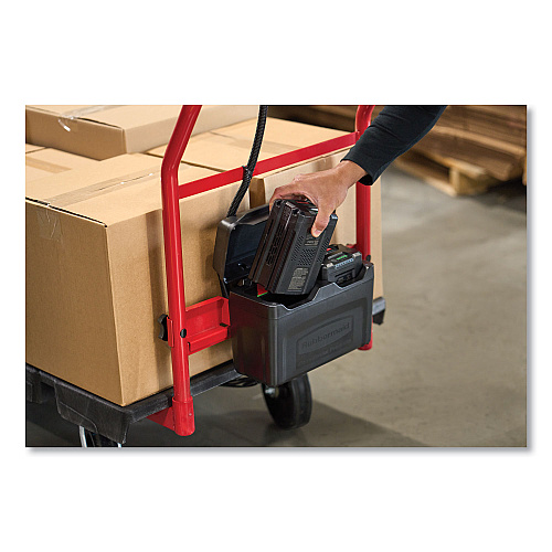 Rubbermaid Commercial Motorized Kit for 30" x 60" Platform Trucks, Large, DC Motor, 60 V Lithium-Ion Battery, 0.5 mph to 3 mph, Black/Red (2173661)