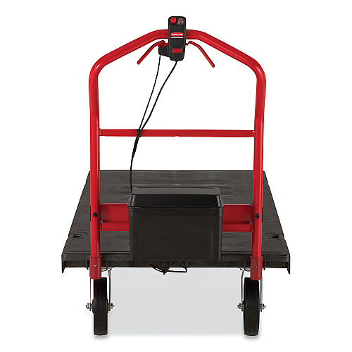Rubbermaid Commercial Motorized Kit for 30" x 60" Platform Trucks, Large, DC Motor, 60 V Lithium-Ion Battery, 0.5 mph to 3 mph, Black/Red (2173661)