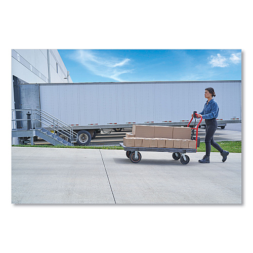 Rubbermaid Commercial Motorized Kit for 30" x 60" Platform Trucks, Large, DC Motor, 60 V Lithium-Ion Battery, 0.5 mph to 3 mph, Black/Red (2173661)