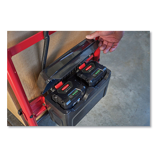 Rubbermaid Commercial Motorized Kit for 24" x 48" Platform Trucks, Medium, DC Motor, 60 V Lithium-Ion Battery, 0.5 mph to 3 mph, Black/Red (2173663)