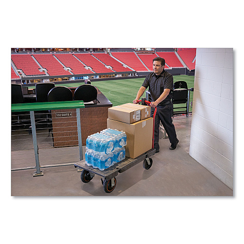 Rubbermaid Commercial Motorized Kit for 24" x 48" Platform Trucks, Medium, DC Motor, 60 V Lithium-Ion Battery, 0.5 mph to 3 mph, Black/Red (2173663)