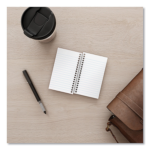 Universal Wirebound Memo Book, Narrow Rule, Red Cover, (50) 5 x 3 Sheets, 12/Pack (UNV20453)
