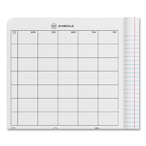 Universal Composition Book, Wide/Legal Rule, Black Marble Cover, (100) 9.75 x 7.5 Sheets (UNV20930)