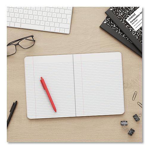 Universal Composition Book, Wide/Legal Rule, Black Marble Cover, (100) 9.75 x 7.5 Sheets (UNV20930)