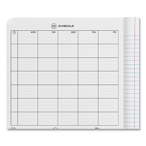 Universal Composition Book, Medium/College Rule, Black Marble Cover, (100) 9.75 x 7.5 Sheets, 6/Pack (UNV20946)