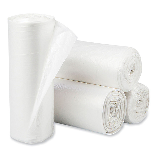Pitt Plastics Eco Strong Plus Can Liners, 40 gal, 1.35 mil, 40" x 46", Natural, Perforated Roll, 100/Carton (PCRL4046SHN)
