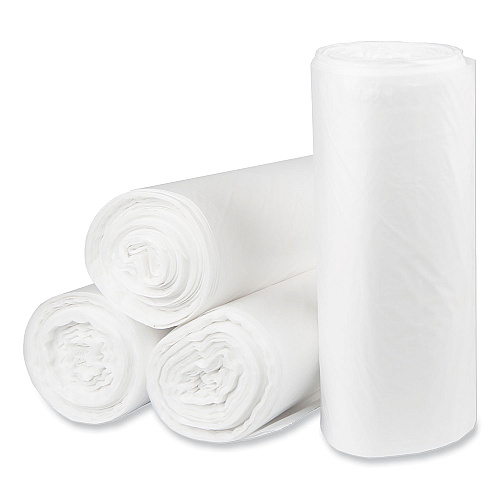 Pitt Plastics Eco Strong Plus Can Liners, 33 gal, 1 mil, 33" x 39", Natural, Perforated Roll, 150/Carton (PCRL3339XHN)