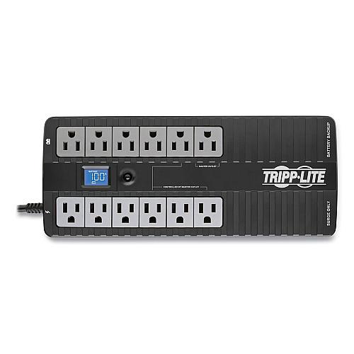 Tripp Lite ECO Series Energy-Saving Standby UPS, 12 Outlets, 850 VA, 420 J (ECO850LCD)