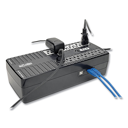 Tripp Lite Internet Office Ultra-Compact Desktop Standby UPS, 12 Outlets, 900 VA, 420 J (INTERNET900U)