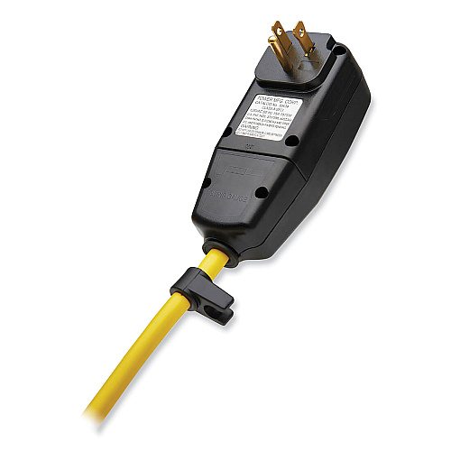 Tripp Lite Power It! Safety Power Strip with GFCI Plug, 8 Outlets, 12 ft Cord, Yellow/Black (TLM812GF)