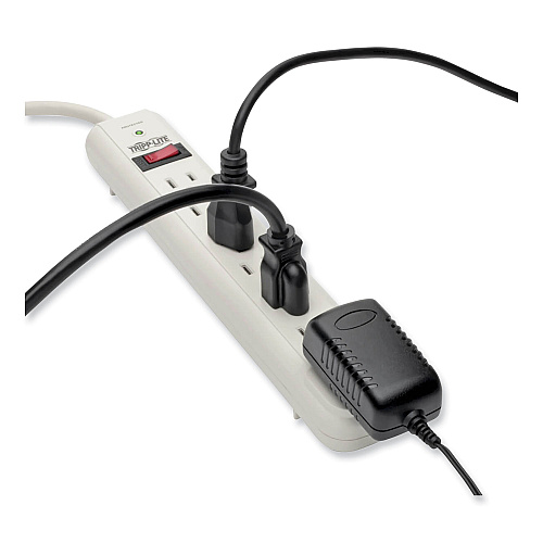 Tripp Lite Protect It! Surge Protector, 7 AC Outlets, 12 ft Cord, 1,080 J, Light Gray (TLP712)