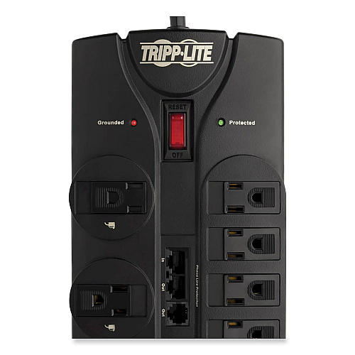 Tripp Lite Protect It! Surge Protector, 12 AC Outlets, 8 ft Cord, 2,880 J, Black (TLP1208SAT)