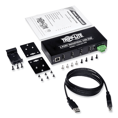 Tripp Lite USB 2.0 Mini Hub, 4 Ports, Black (U223004IND)