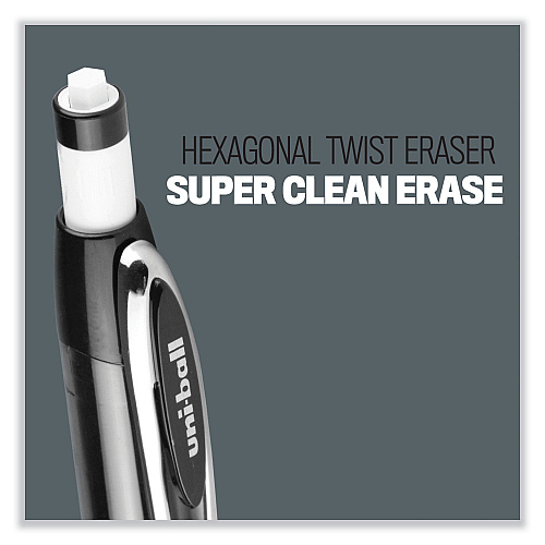 uni-ball 207 Mechanical Pencil, 0.7 mm, HB (#2), Black Lead, Black Barrel, Dozen (70126)