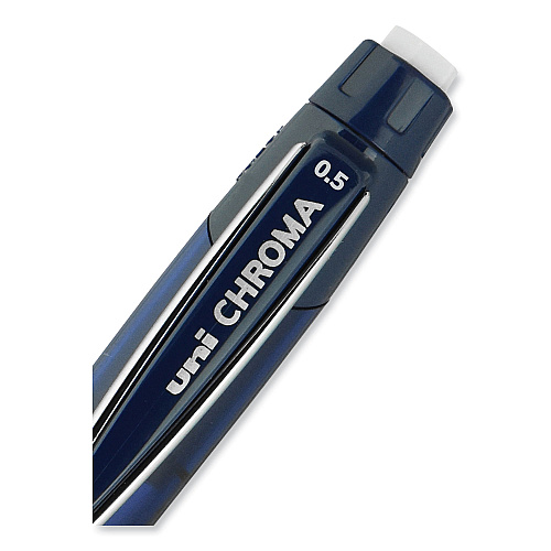 uni-ball Chroma Mechanical Pencil, 0.7 mm, HB (#2), Black Lead, Cobalt Barrel, Dozen 0.7 mm Black Lead - HB, #2 - Cobalt Blue Barrel - 1 Dozen (70134)
