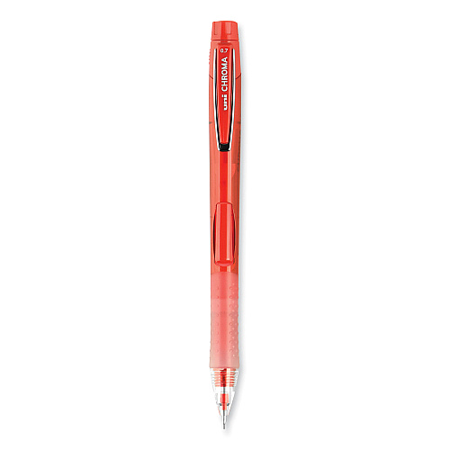 uni-ball Chroma Mechanical Pencil, 0.7 mm, HB (#2), Black Lead, Red Barrel, Dozen 0.7 mm Black Lead - HB, #2 - Red Barrel - 1 Dozen (70135)