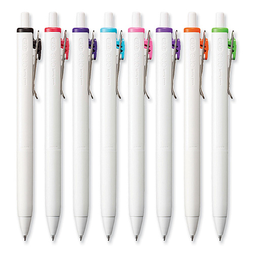 uni-ball uniONE Gel Pen, Retractable, Medium 0.7 mm, Assorted Inspirational Ink Colors, Assorted Barrel Colors, 8/Pack (70309)