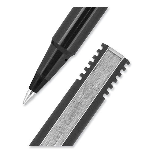 uni-ball Roller Ball Pen, Stick, Extra-Fine 0.5 mm, Black Ink, Black Barrel, 72/Pack (2013565)