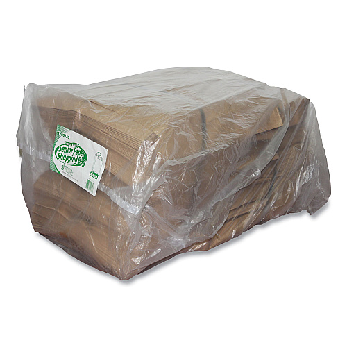 Kari-Out Kraft Paper Bags, Natural Kraft Flat Handles, 13" x 7" x 17", Natural, 250/Carton (1200130)