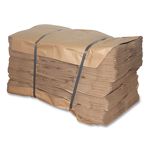 Kari-Out Kraft Paper Bags, Natural Kraft Flat Handles, 13" x 7" x 17", Natural, 250/Carton (1200130)