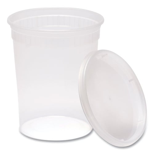 GEN Plastic Deli Containers, 32 oz, Clear, Plastic, 240/Carton
