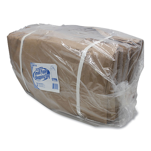 Kari-Out Kraft Paper Bags, Natural Kraft Flat Handles, 10" x 6" x 13", Natural, 250/Carton (1200110)